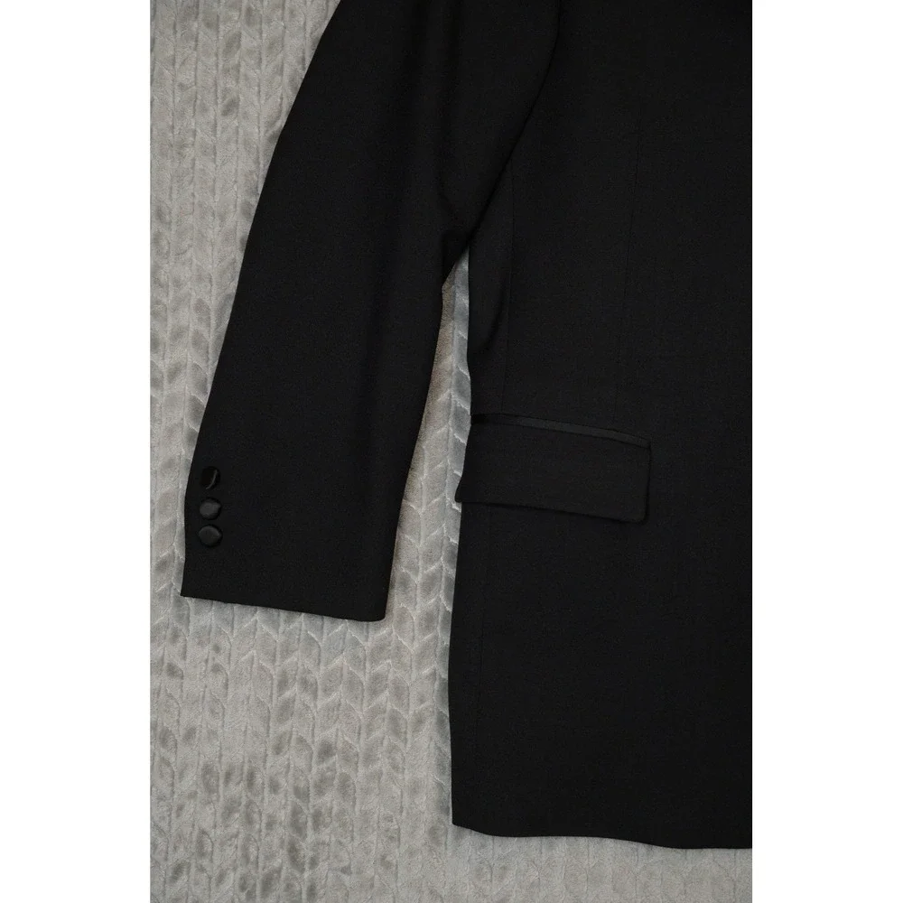 Brooks Brothers Men's Brooksease Tuxedo Suit Black Wool Peak Lapel 41R USA